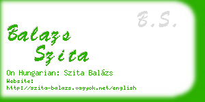 balazs szita business card